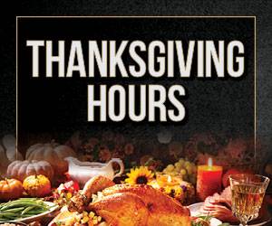 Thanksgiving Hours