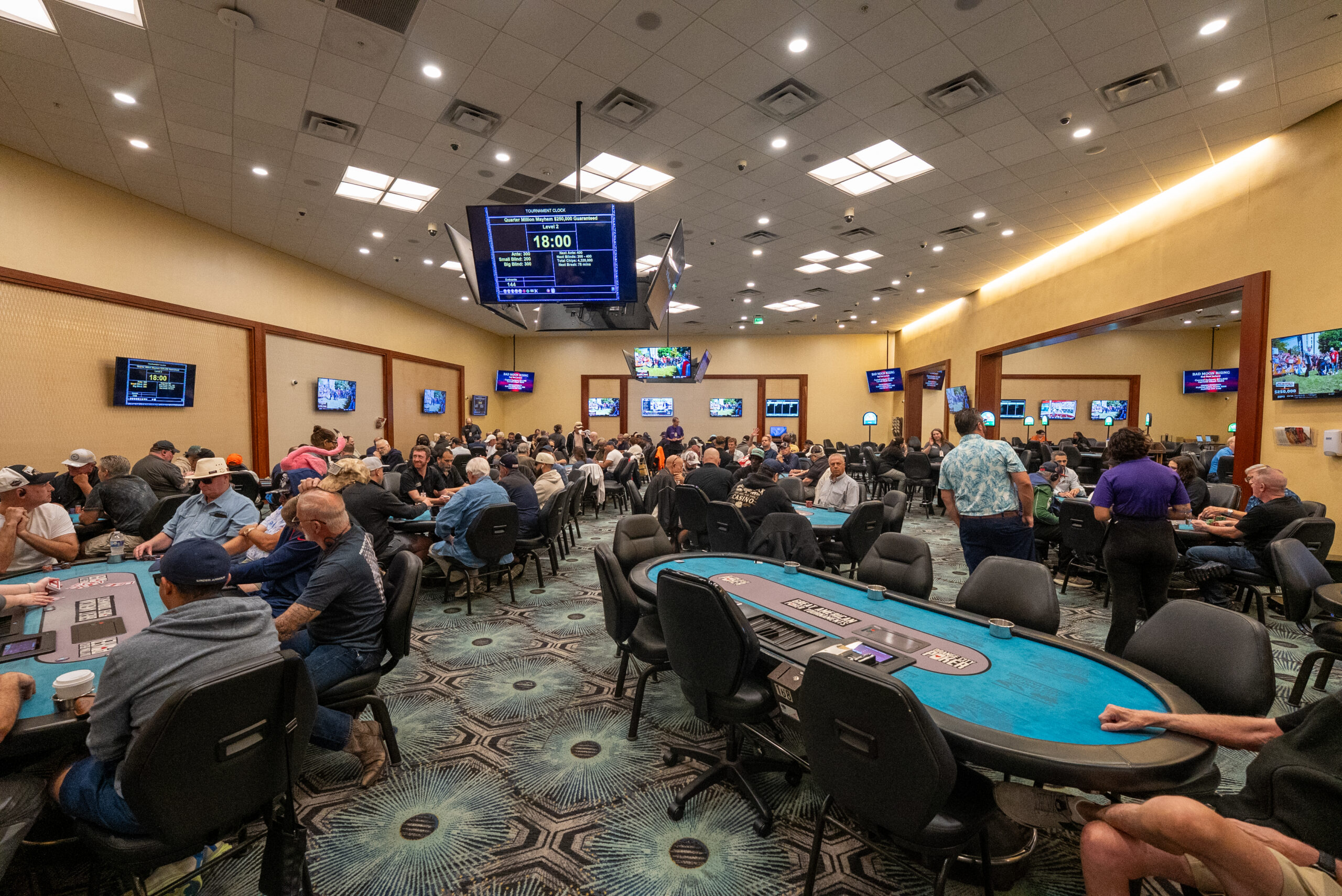 View of the poker room